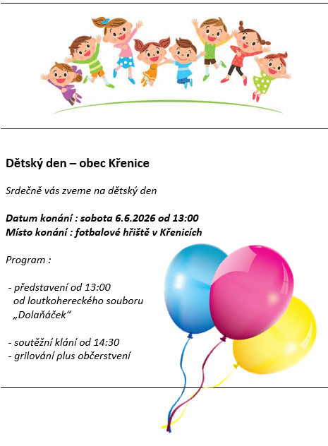 Pozvánka na dětský den - sobota 06.06.2026